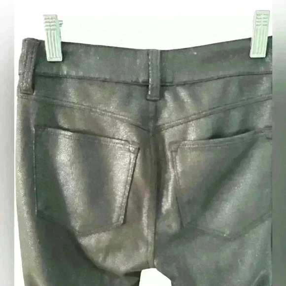 Saks Fifth Avenue SFA Gray Brand, Embossed Leather Jeans look Pants. Size 24 - Picture 4 of 4